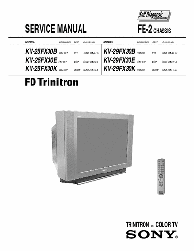 Sony KV-25KX30B (E) (K), KV-29KX30B (E) (K) Service Manual (Self Diagnosis) Commander RM-887 - (11.510Kb) 4 Part File - pag. 50